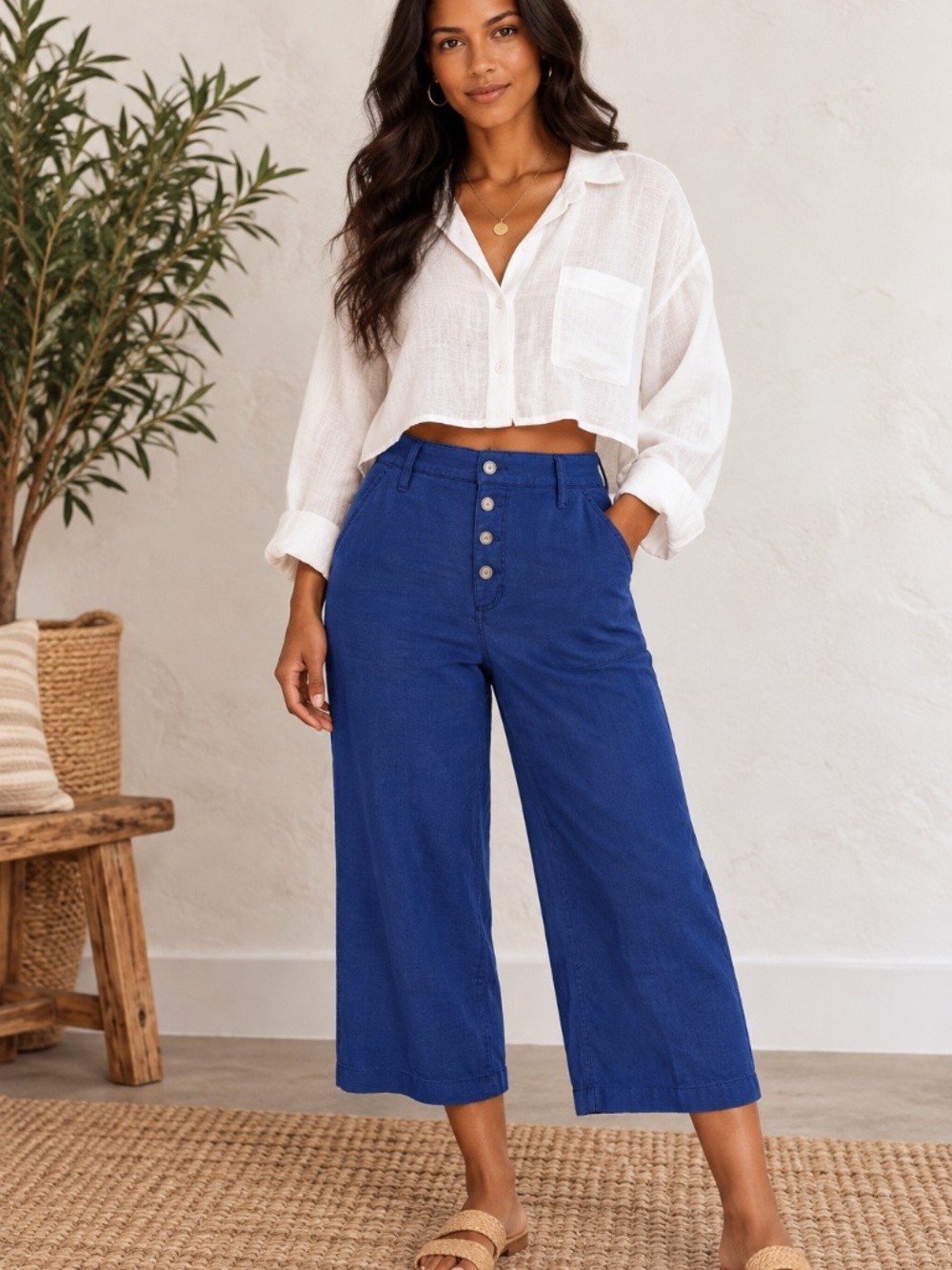 J.Crew Point Sur cropped wide-leg pants